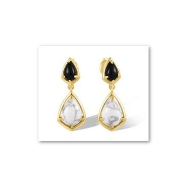 Сережки жіночі срібні 925* позолота агат магнезіт Арт 51 8 8509 - купити в «Аметист-В» Харків Україна