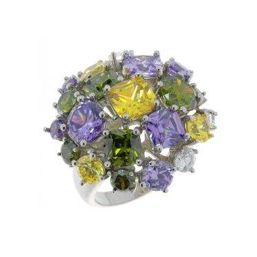 Каблучка жіноча срібна 925* родій цирконій Арт 15 2707А  - купити в «Аметист-В» Харків Україна