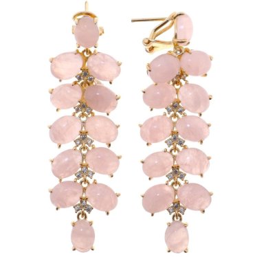 Сережки жіночі срібні 925* позолота цирконій кварц Арт 51 9838 - купити в «Аметист-В» Харків Україна