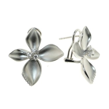 Сережки жіночі срібні 925* родій цирконій Арт 11 7 4113б - купити в «Аметист-В» Харків Україна